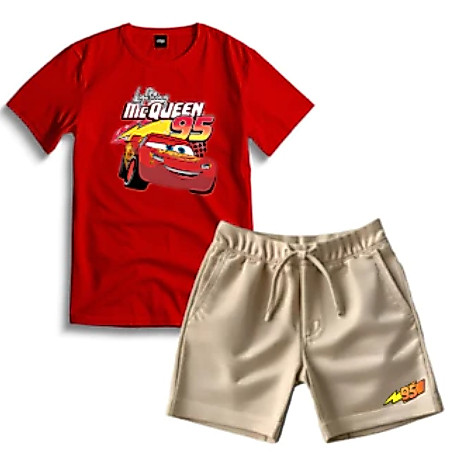 Conjunto Infantil Básico Estiloso – Camiseta + Short Estampado Confortável
