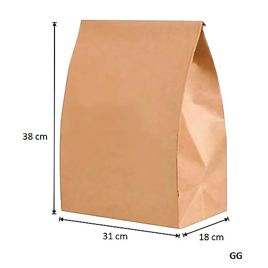 Sacos Kraft Delivery - Escolha Tamanho e Quantidade