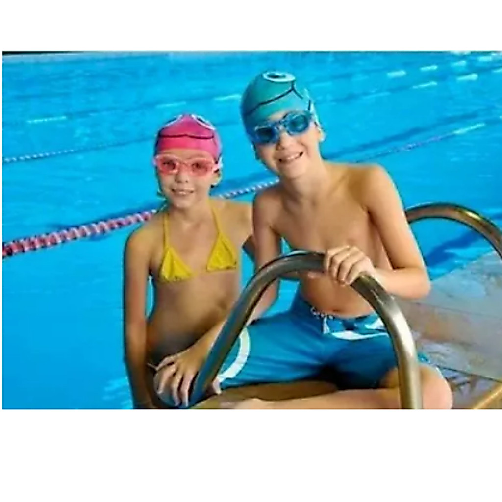 Touca de Natação Hidroginástica MOR Silicone Infantil Peixinho Kids · foto 2