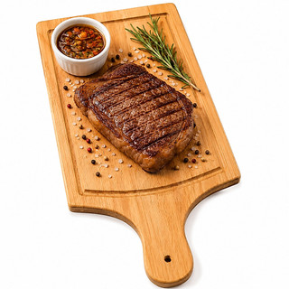Tábua de Carne Rústica Eucalipto Cabo Esculpido de Corte em Madeira Tábua para Carne Chur…