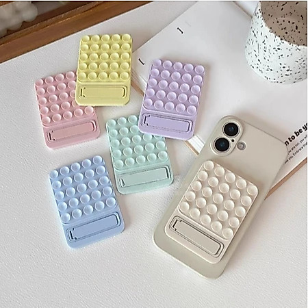 Punho De Telefone De Silicone 2 Em 1 Com Ventosa E Suporte-Multiângulo Universal Para Todos Os Modelos Perfeito Selfie