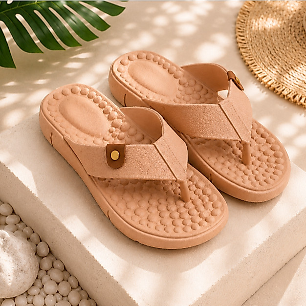 Chinelo Modal Ortopédico Feminino Massageador Anatômico Macio Antiderrapante Conforto Para Caminhada e Casa