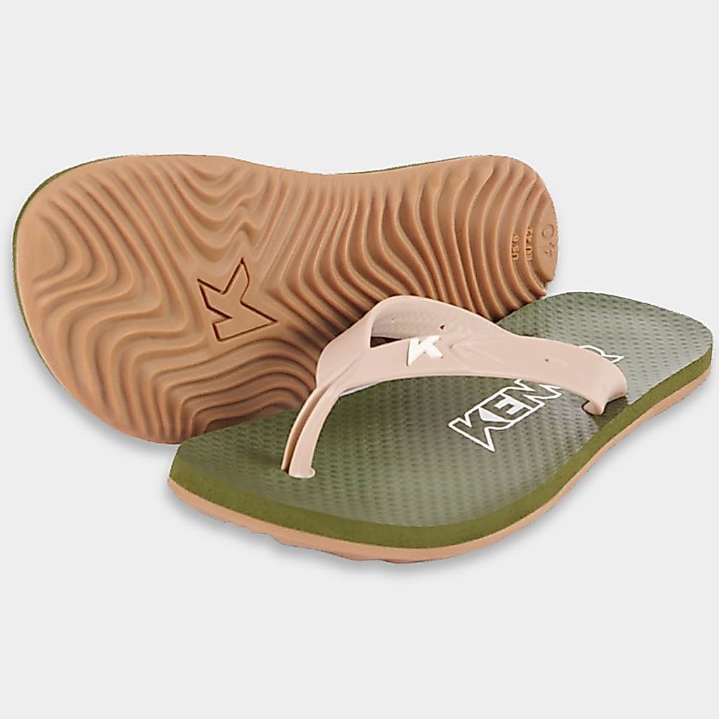 Chinelo Kenner New Summer Lisa Masculino - Verde e Bege