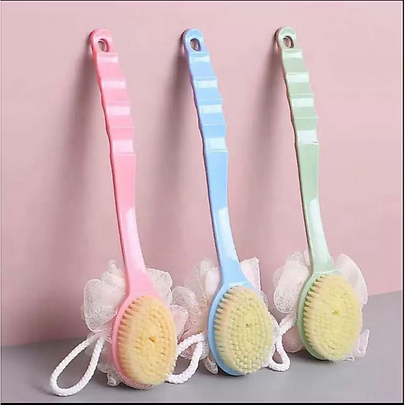 Escova de Banho Dupla Face Rosa Macio Escova de Chuveiro Purificador Esfoliante