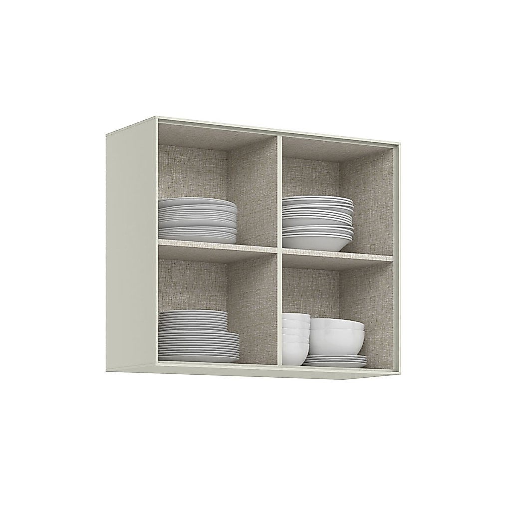 Armário Aéreo Cozinha 80 Cm Fineze 2 Portas 100% Mdf Areia Hp - Henn — imagem 2 de 2
