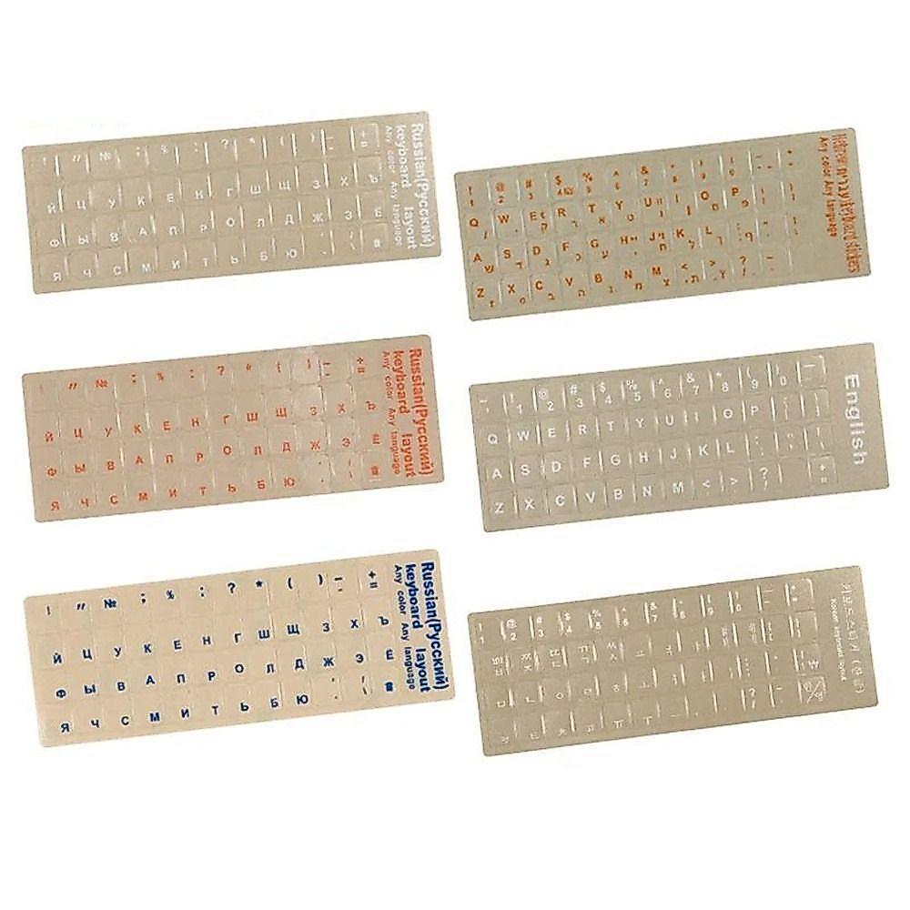 Teclado Carta Adesivo Notebook Filme Russo Inglês Coreano Proteção Contra Poeira Idioma Alfabeto