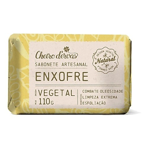 Sabonete de Enxofre 100% Vegetal - Cheiro de Ervas