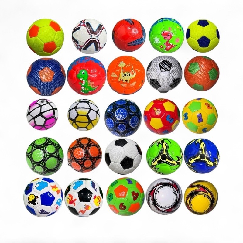 ⚽ Kit Bola de Futebol coloridos Nº 3,2 Pequena – Couro Sintético | Kit com 10, 20 ou 30 Unidades