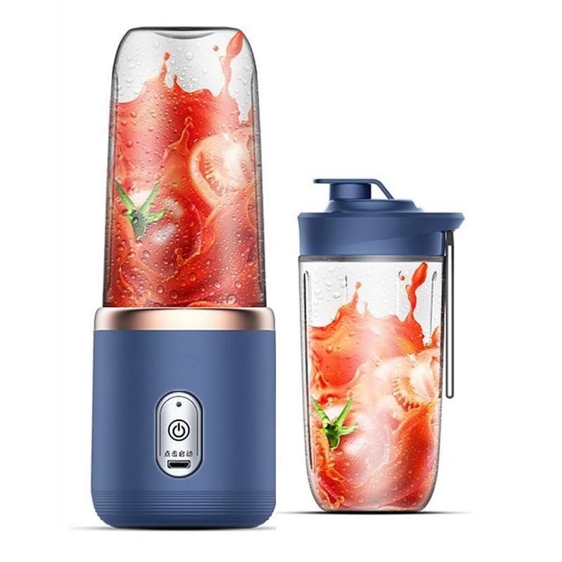 Mini Liquidificador Copo Portátil Elétrico Tomate 400ml Recarregável USB 6 Lâminas Para Suco Vitamina Shake
