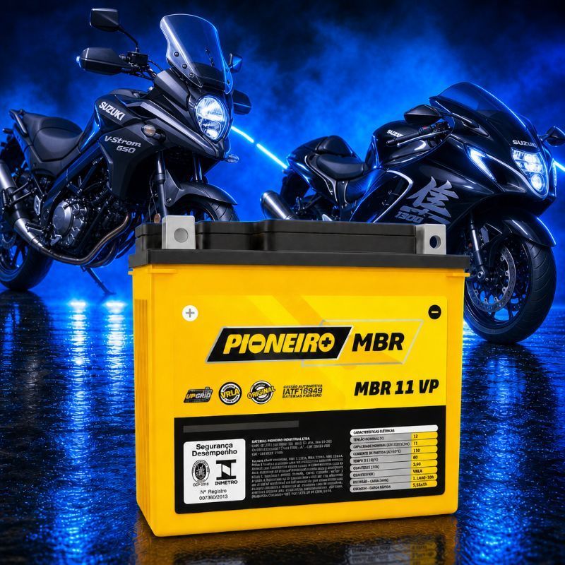 Bateria Moto Pioneiro Vulcan Bandit Citycom 300i 11Ah 12V Bateria de Motocicleta