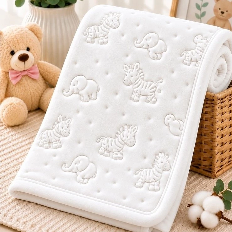 Manta Microfibra 3D Para Bebê Menina Menino 1.00x0.80m Premium Ultramacia