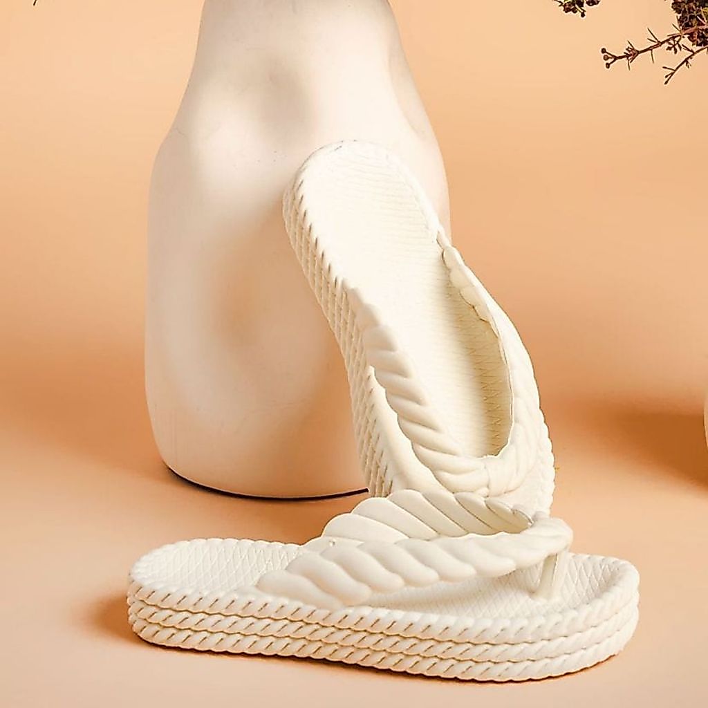 Chinelo Nuvem Feminino Confortável Ante Derrapante Ortopédica Elegante Trançado Plataforma Lançamento Aumenta Altura