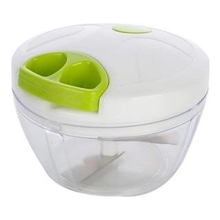 Processador cortador Manual de Alimentos com 3 Lâminas de Aço Inox 400ml