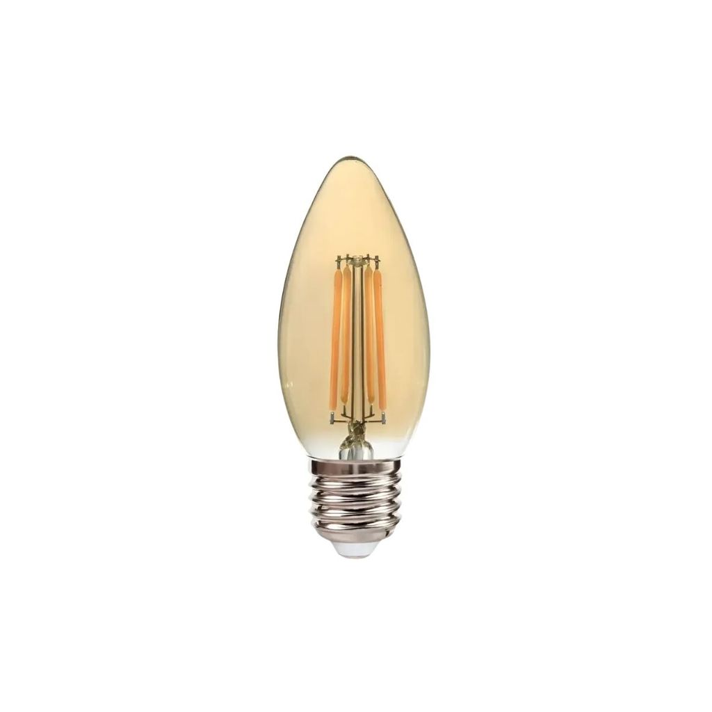 Lâmpada LED Filamento Retrô C35 4W 2300K Branco Quente E27 Bivolt Ultraluz