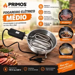 Fogareiro/Forninho - Médio - 110V ou 220V - Tomadas Variadas