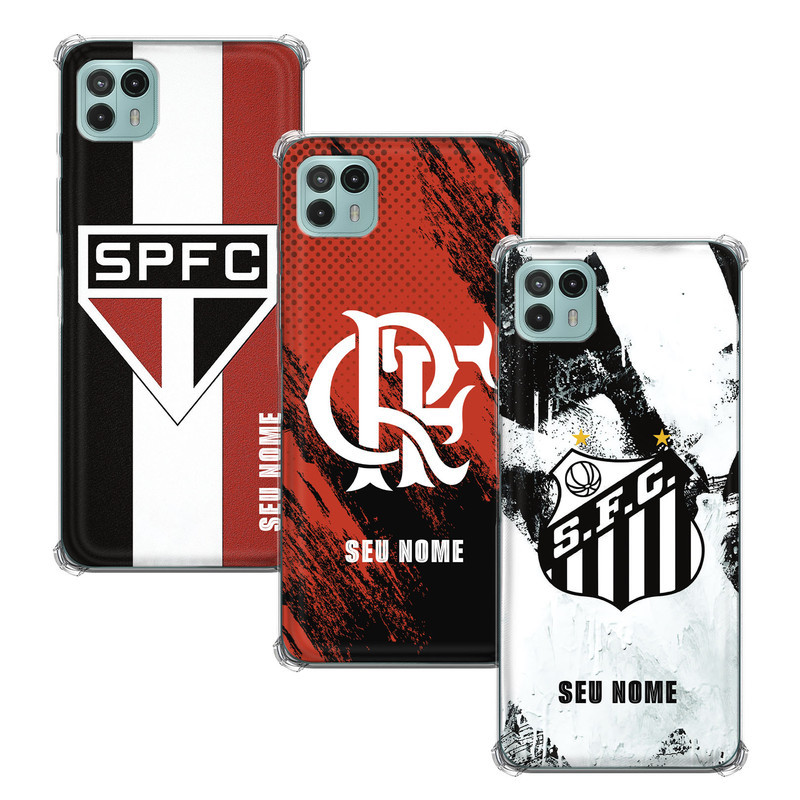 Capinha Personalizada Times Nacionais para Motorola Moto G50 5G com nome