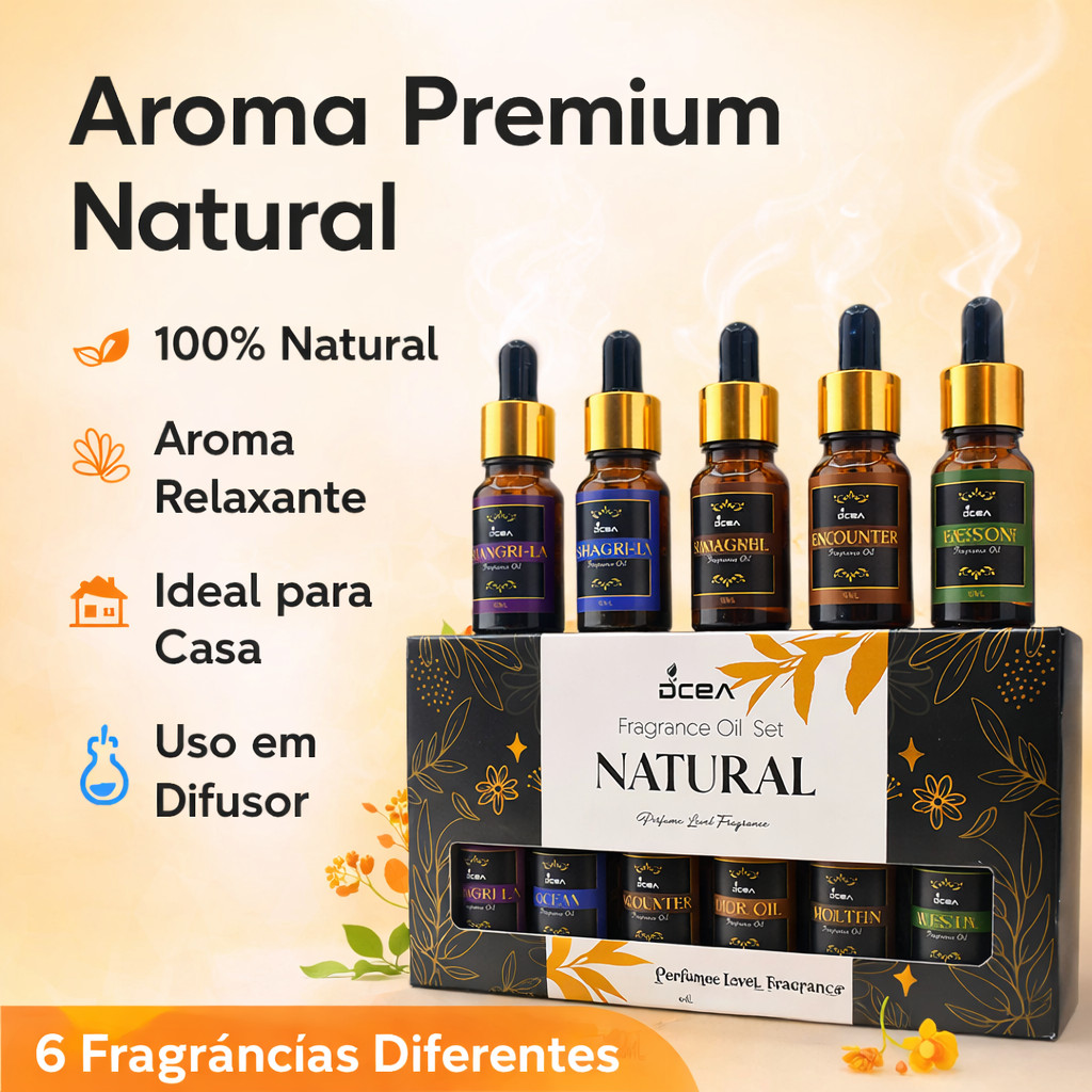 6 Essências Premium Para Umidificador, Difusor, Sabonetes, Cheirinho de Carro | Alta Fixação