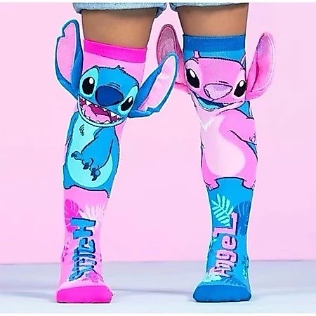 Meia Stich Angel 3D Infantil e Adulto Cano Alto Algodão Promo