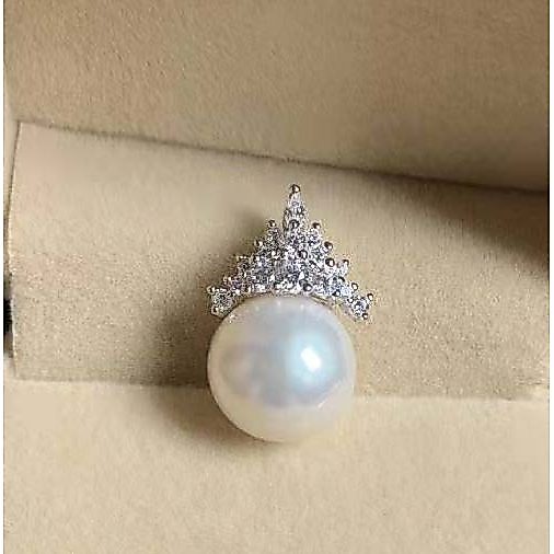 Promoção Moda DIY Acessórios s925 Meia Prata Pingente Requintado Moda Pingente Pérola Simples Vazio Arraste