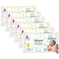 Kit com 6 Lenços Umedecidos Johnson's Baby com 96 unidades cada
