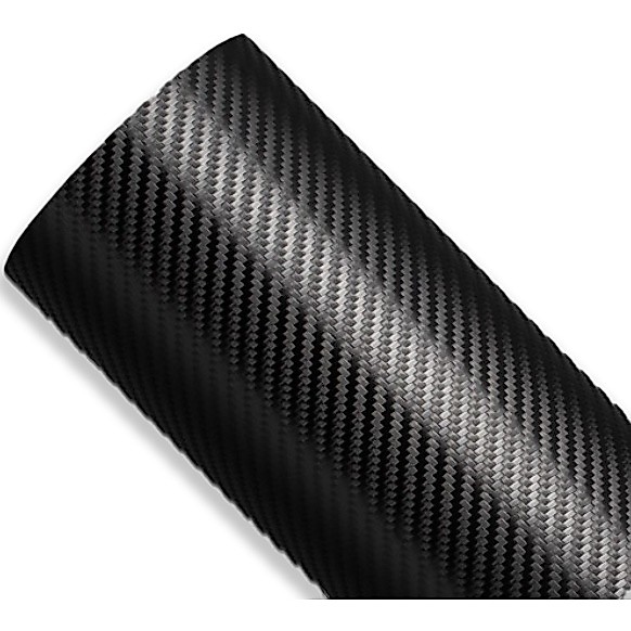 Vinil Adesivo Fibra de Carbono Preto P/ Envelopamento Automotivo Película Texturizada 3D Plotagem Teto Capô Coluna Fita