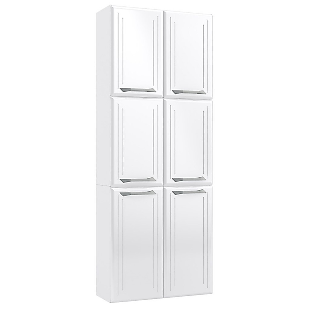 Paneleiros em Aço Topázio 6 Portas 5 Prateleiras Branco - Telasul