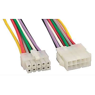 chicote conector 10 vias mini fit - macho - femea