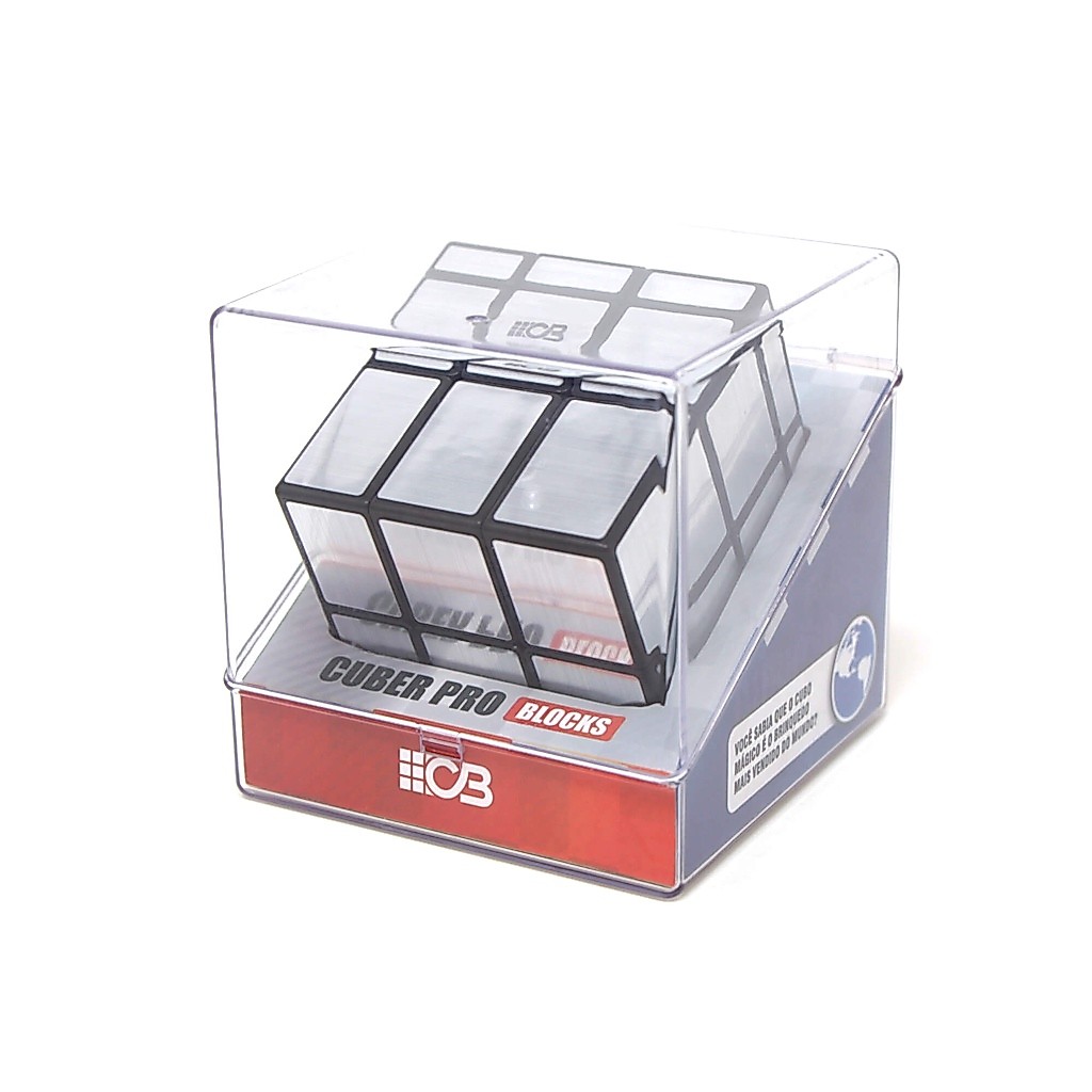 Mirror Blocks 3x3 Cuber PRO Prateado Lubrificado com Estojo Acrílico