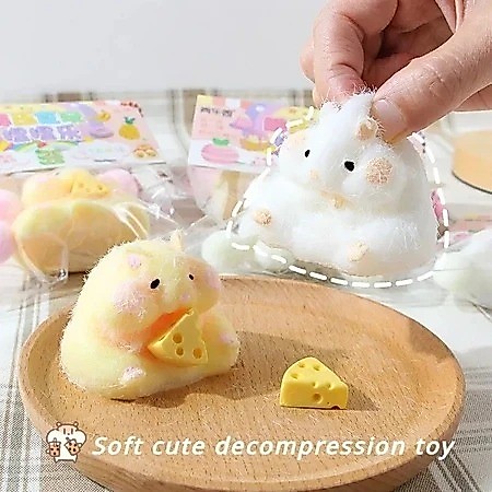 Novo Brinquedo de Hamster Squishy para Alívio do Estresse Alongado Fidget Presente Sensorial de Natal Aniversário