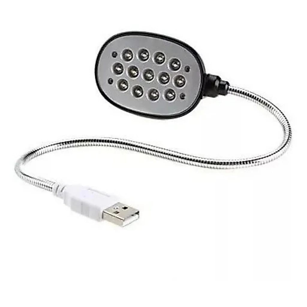 Luminária UBS 13 leds E Pescoço Flexível Para Computadores