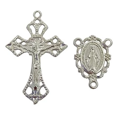 25 Crucifixo + 25 Entremeio NSa das Graças Niquel