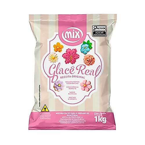 Glace Real Mix Sabor Baunilha para Confeitaria 1Kg