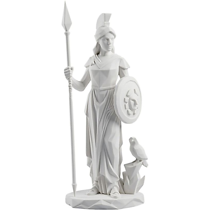 Estátua Atena Deusa da Sabedoria e Guerra Miniatura 3D Premium Colecionável