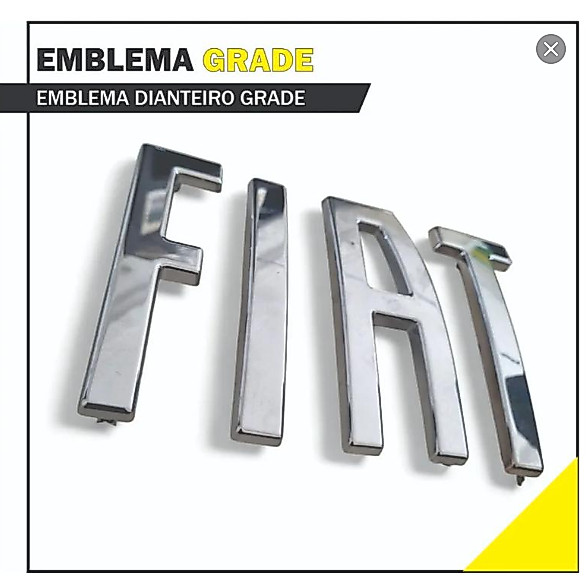 Emblema FIAT Cromado Grade Dianteira – Argo, Cronos e Mobi 2021 a 2024
