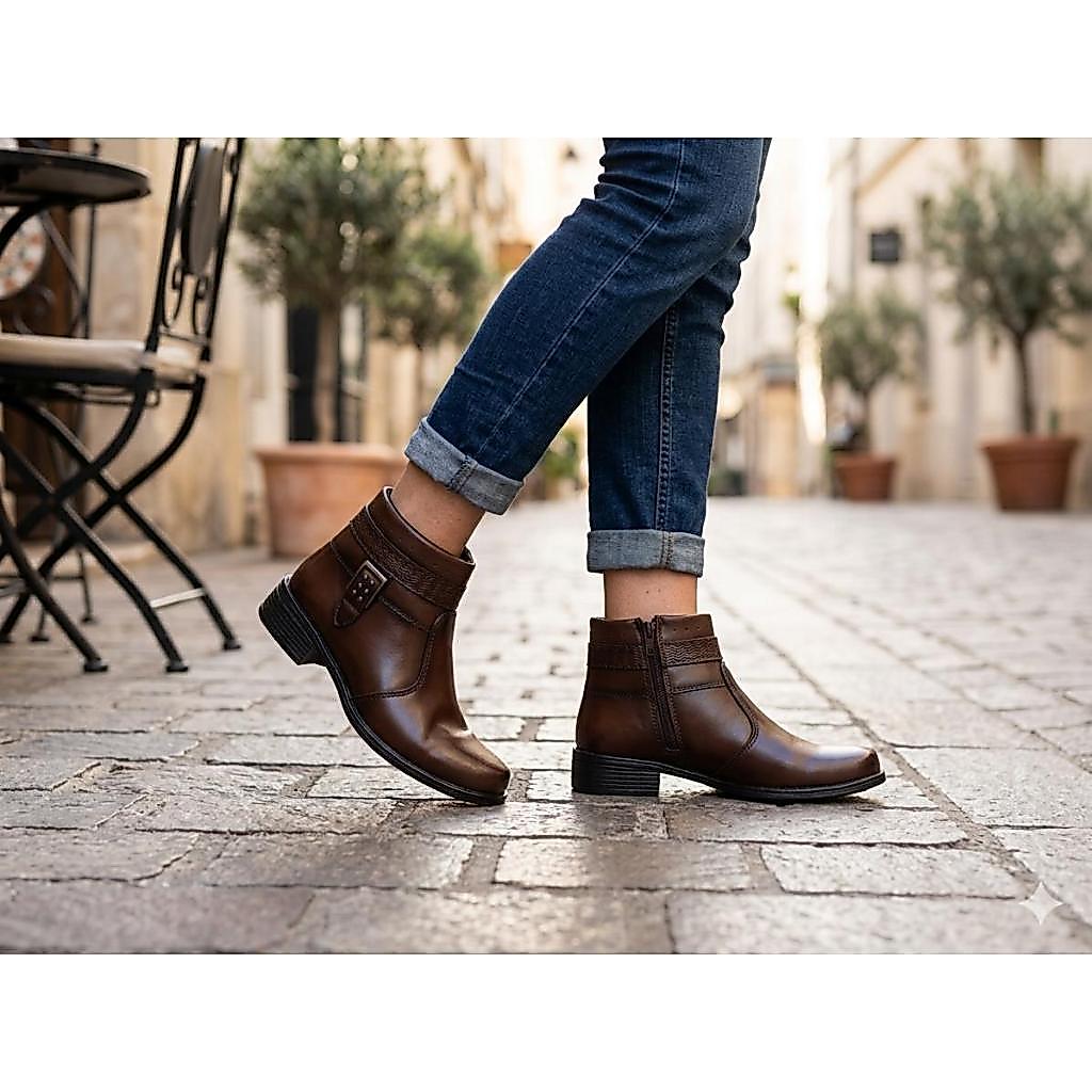 Bota feminina coturno casual cano curto  confortável