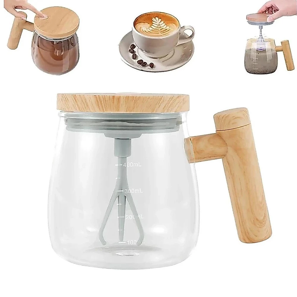 Chaleira Misturadora De Café Automática Agitadora Elétrica Giratória Para Chá Leite e Café