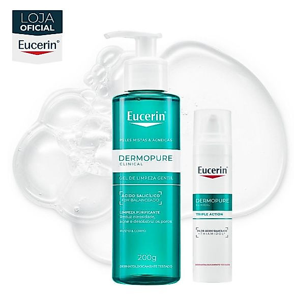 KIT EUCERIN Dermopure Clinical Sérum Efeito Triplo 40ml + Dermopure Clinical Gel de Limpeza Gentil 200ml