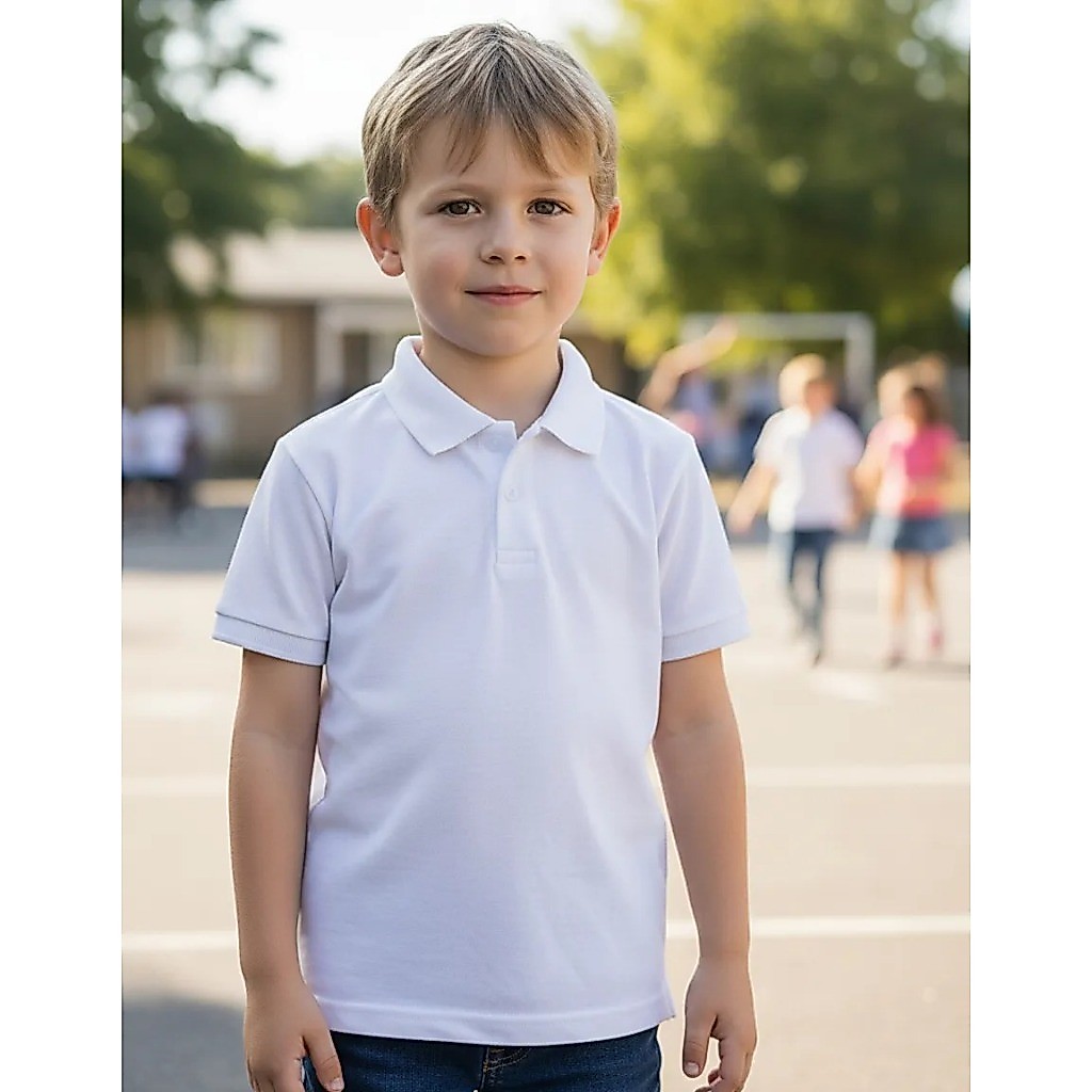 Camisa camiseta polo infantil e juvenil para criança tamanho 4 ao 14