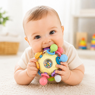 Mordedor 12 Pontas Chocalho Bebe Bola Sensorial Massageador Terapêutico Em Silicone Dentição bebê
