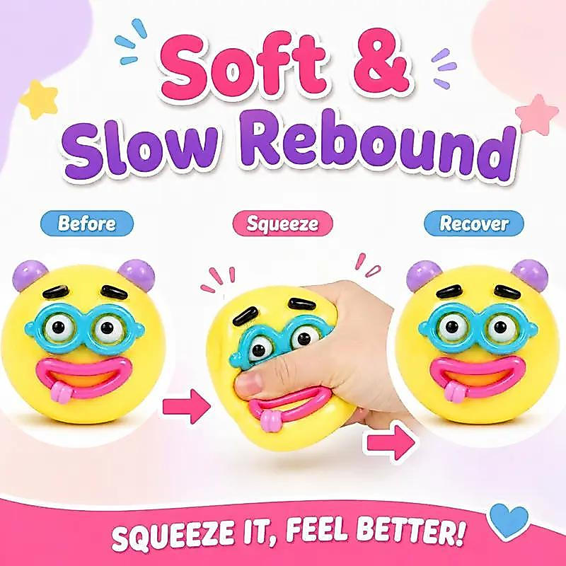 Smushers Squishy Curiositys Dog Face Swap Macio Moldável Aumento Lento Alívio De Ansiedade