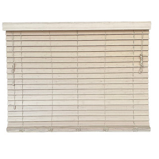 Persiana Horizontal Bambu 50mm Patina 120 (L) X 140 (A) cm Marrom 1,20 x 1,40 m Cortina Madeira Luxo