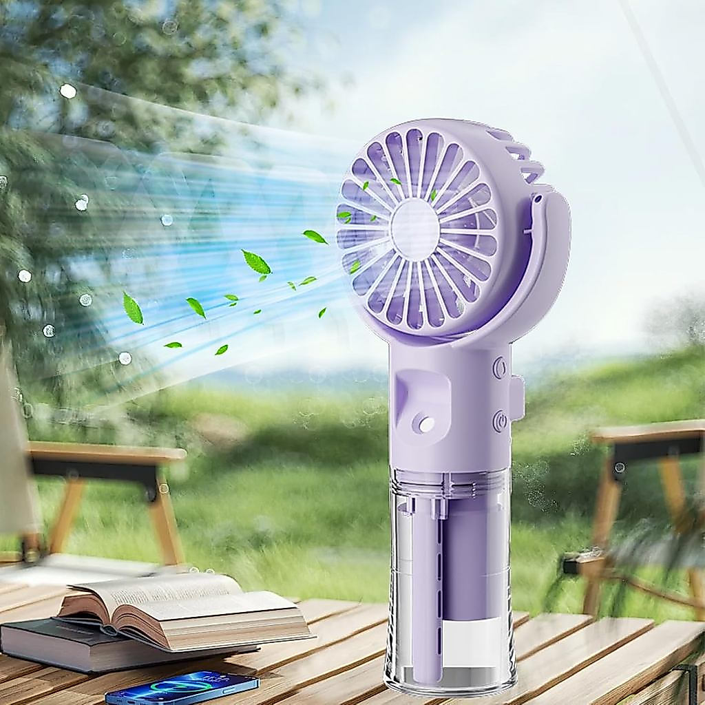 Ventilador portátil, ventilador portátil com função de resfriamento a água, ventilador de 4 velocidades, port