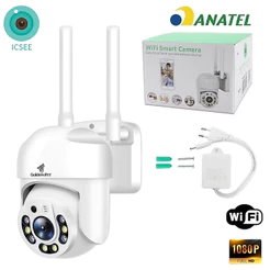 Câmera de Segurança Wi-Fi 1080p Externa IP66 À Prova D’Água Bivolt Visão Noturna ICSEE 2.4GHz GT-S56