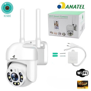 Câmera de Segurança Wi-Fi 1080p Externa IP66 À Prova D’Água Bivolt Visão Noturna ICSEE 2.4GHz GT-S56