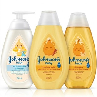 Kit Johnsons Recem Nascido  (sabonete Liquido, Shampoo, Condicionador c/ 200ml)