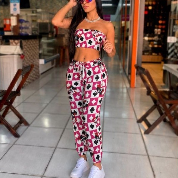 conjunto cropped e calça erva mandrake — imagem 2 de 2