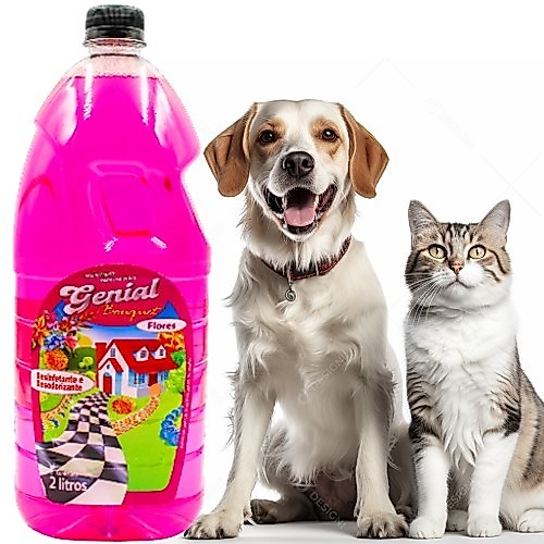 Neutralizador de Odores Mau Cheiro de Xixi Urina Cachorro e Gato Limpador Concentrado Diluir Genial Pet 2 L