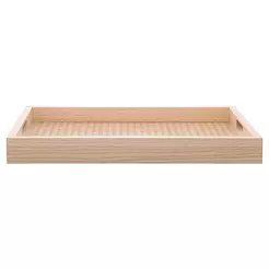 Bandeja Retangular Lyor de Mdf com Fundo Treliça 41,5cm x 4c