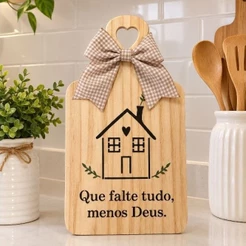 Tábua em pinus decorativa Home.
