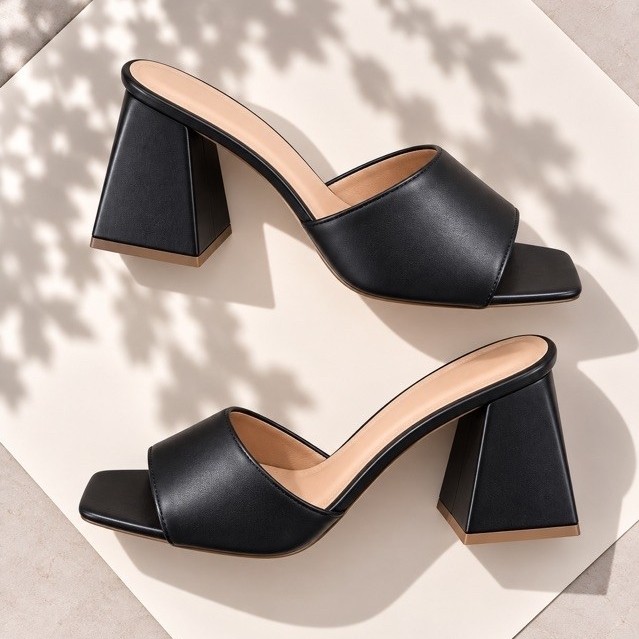 Tamanco Feminino Salto Grosso 8 cm Classic Bloco Cores Conforto Inspiração Blogueira Moda Verão